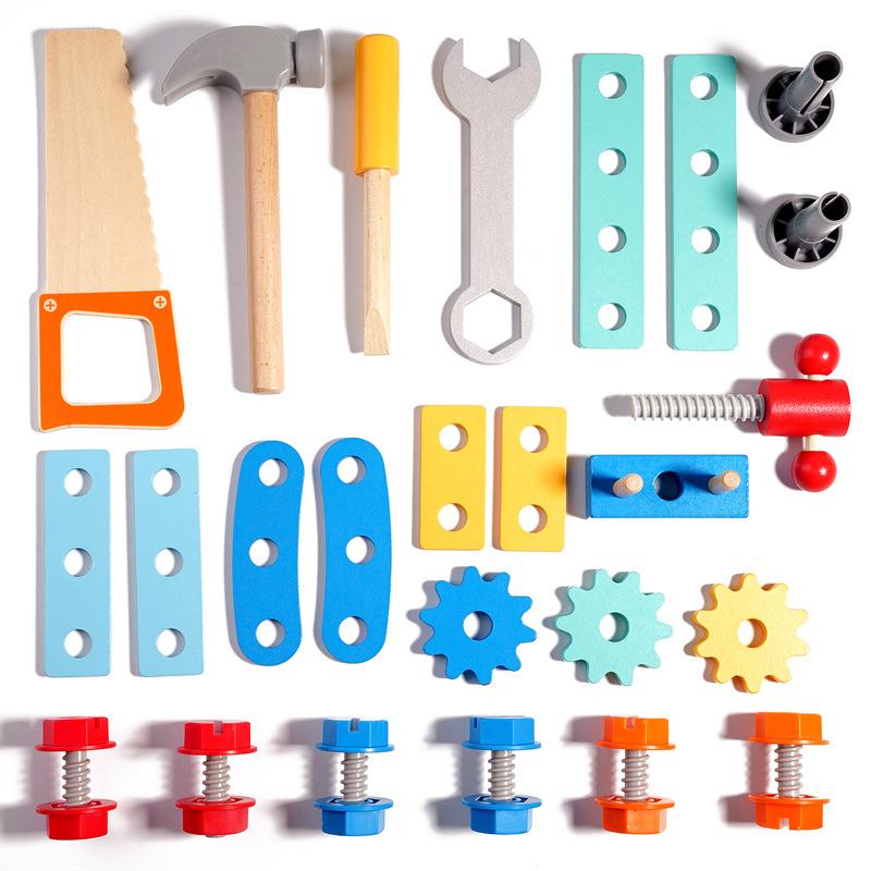 Non-Toxic Children Busy Board Wooden Montessori Game Simulation Pretend Play Screw Tools Basket Fine Movement Training Educational Toys