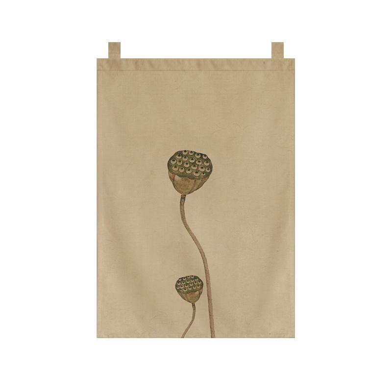 Japanese Style Tea Room Door Curtain Restaurant Signboard Chinese Tea House Partition Restaurant Hotel Pub Banner Short Curtain