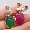 1Pc Unique Natural Stone Agate Pendant, Bohemian Irregular Women Charms for DIY Necklace Earrings Decoration Accessories, Carnival Jewellery Making