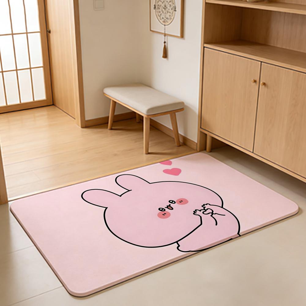ANIME A-Asamimichan Floor Mat Absorbent Floor Mat Non-Slip Entrance Rug for Bathrooms Restrooms and Toilets