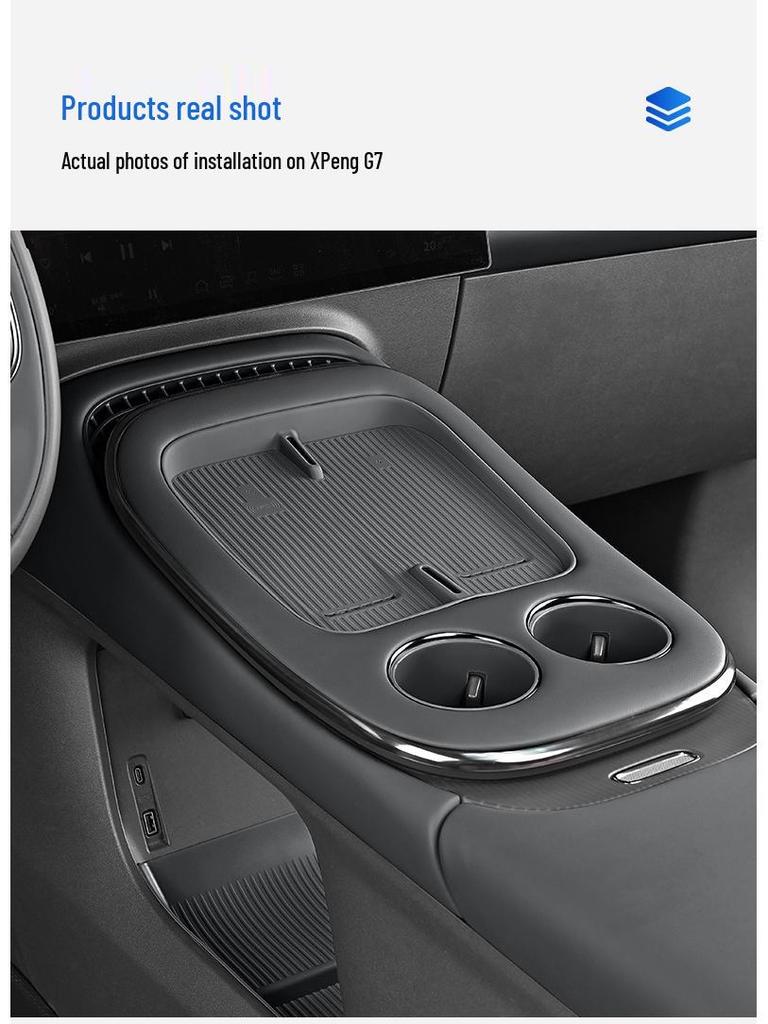 XPeng G7 Wireless Charger & Cup Holder Console Upgrade