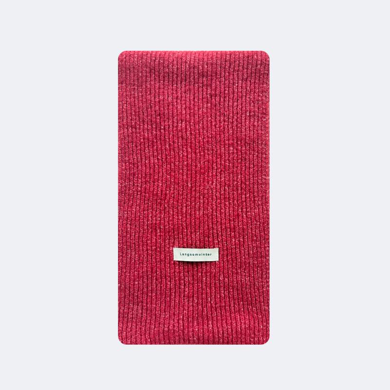 Winter Knitted Wool Scarf For Women Warm Shawls Wrap Scarves Solid Color Design Thick Soft Cashmere Pashmina Neckerchief Poncho