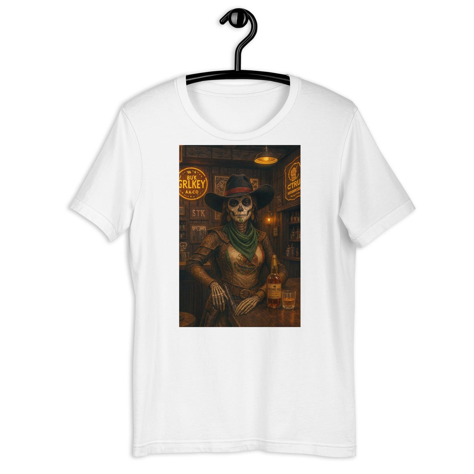 Cowgirl Skull Western Bar Unisex t-shirt S