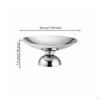Fruit Bowl with Pedestal Silver Stainless Steel Dish Mirrored Serving for Dining