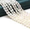 1String, White Natural Freshwater Pearls, Boho Handmade Straight Hole Pearl Beads for Jewelry Making DIY Necklaces Crafts (Beads 8-9mm, Length 36cm)