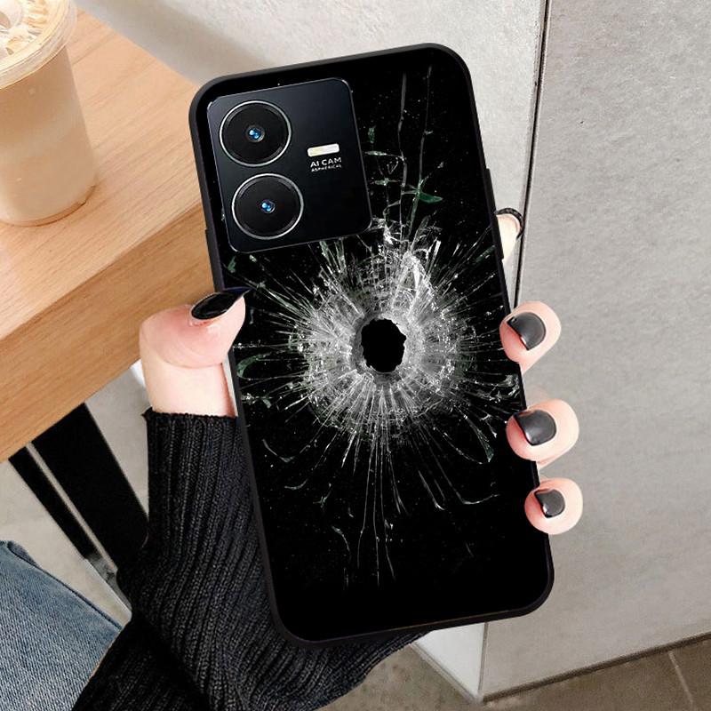 For Vivo Y22 4G Case Wolf Cat Soft Silicone Shockproof Phone Cover For Vivo V2207 V2206 Y22s Y 22 Y 22S Cases 2022 Black Bumper