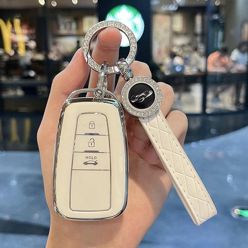 Tpu Car Key Case Cover For Toyota Corolla Cross Camry Land Cruiser Prado Rav4 Prius Key Protector Bag Shell Fob