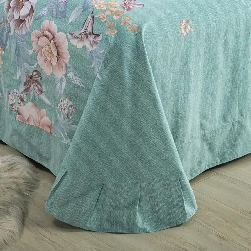 Luxury King Queen Size Bed Duvet Coat Sheet Quilt Cover Set Thickened Pure Cotton Brushed Bedding Four-piece Set