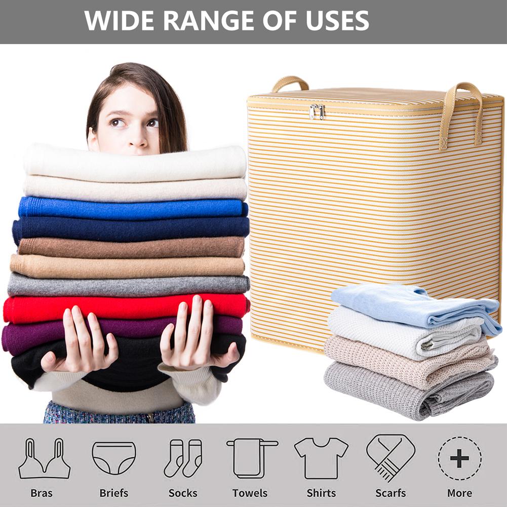 Quilt Storage Bag Large Capacity Folding Blanket Bedding Storage Box Dustproof Cabinet Clothes Organizer Household Sorting Bag