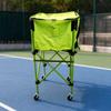 Tennis Ball Cart with Caster Wheels and Zippered Textile Compartment for Coaches