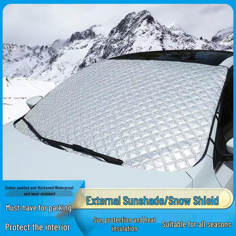 Magnetic Car Sunshade - Insulated Aluminum Windshield Snow Shield