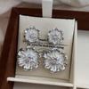 Star Pair Flower Table With Diamonds, Flower Romantic Stud Earrings, Retro Niche Versatile Earrings, Personalized Temperament Earrings.