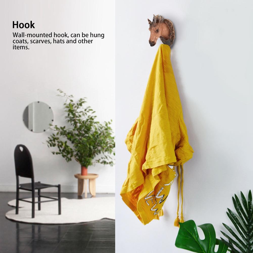 Vintage Tierform Wandhaken Mantelhaken Heimdekoration für Badezimmer Schlafzimmer(Pferdeform )