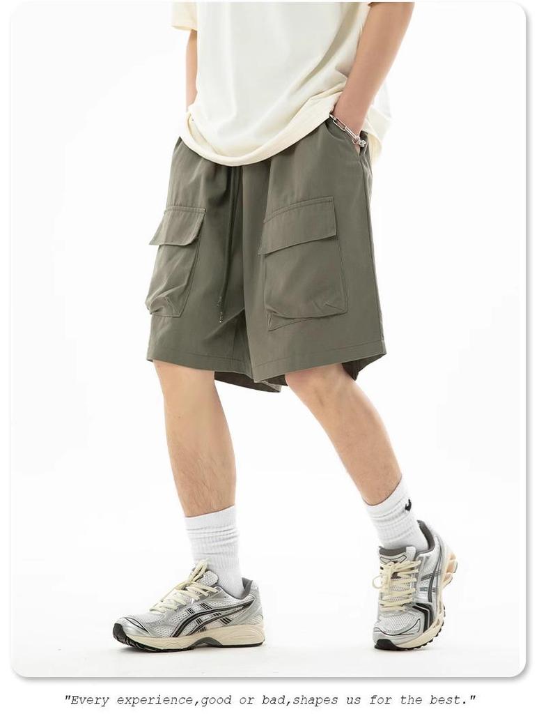 Men's Trendy Cargo Shorts - Mountain System Wide-Leg Loose Five-Point Summer Pants