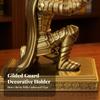 Decorative Resin Knight Pen Holder with Sword Shiny Finish for Study,
