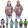 Bluza z kapturem Rick And Morty z cyfrowym nadrukiem 3D dla mężczyzn, codzienna odzież sportowa w kolorach zielonym, szarym, czarnym, białym