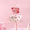 30/10Pcs Happy Valentines Day Cupcake Toppers Festival Cake Flag Valentine's Day Party Cake Decorations for Weddings Engagements