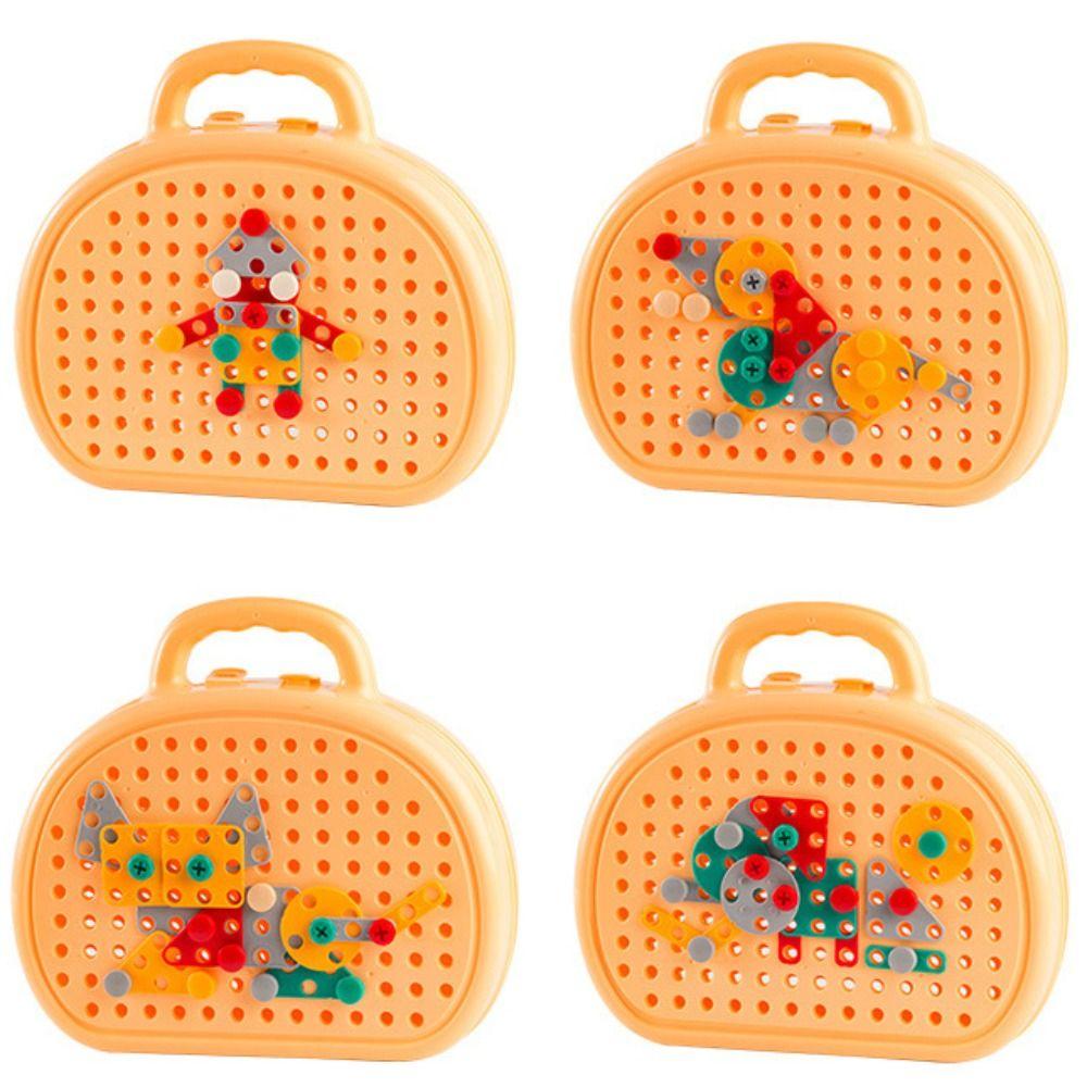 Creative Mosaic Puzzle Screw Tool Set Toys Hands-On DIY Learning Toys  Assembly Tool Box