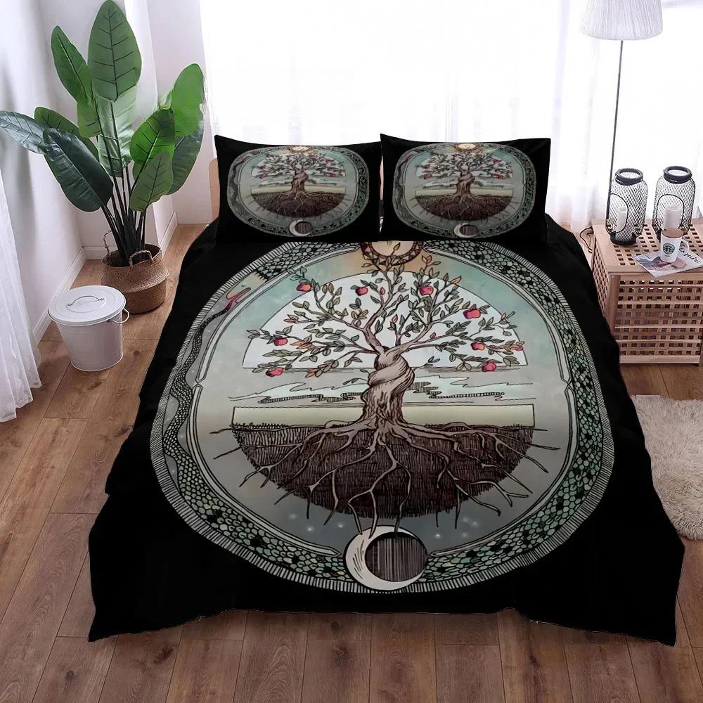 Yggdrasil Tree Of Life Duvet Cover Set King Queen Double Twin Single Bed Linen Set Customized Quilt Cover