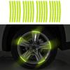12Pcs/set Car Wheel Stripe Reflective Stickers Night Reflectors Adhesive Safety Decoration Waterproof Tapes For Bicycles Helmet