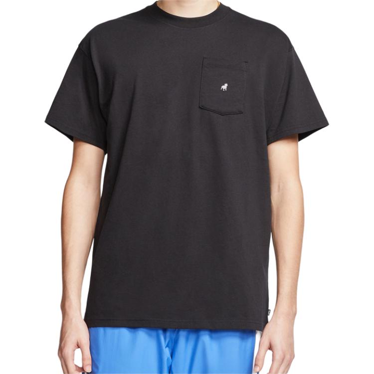 Nike T Shirts Men's Black Crew Neck Moderate Straight Fit CU0313-010