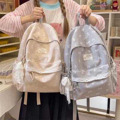 Schleife Rucksack Junior Senior High School Schüler Schultasche Große Kapazität Reise Rucksack