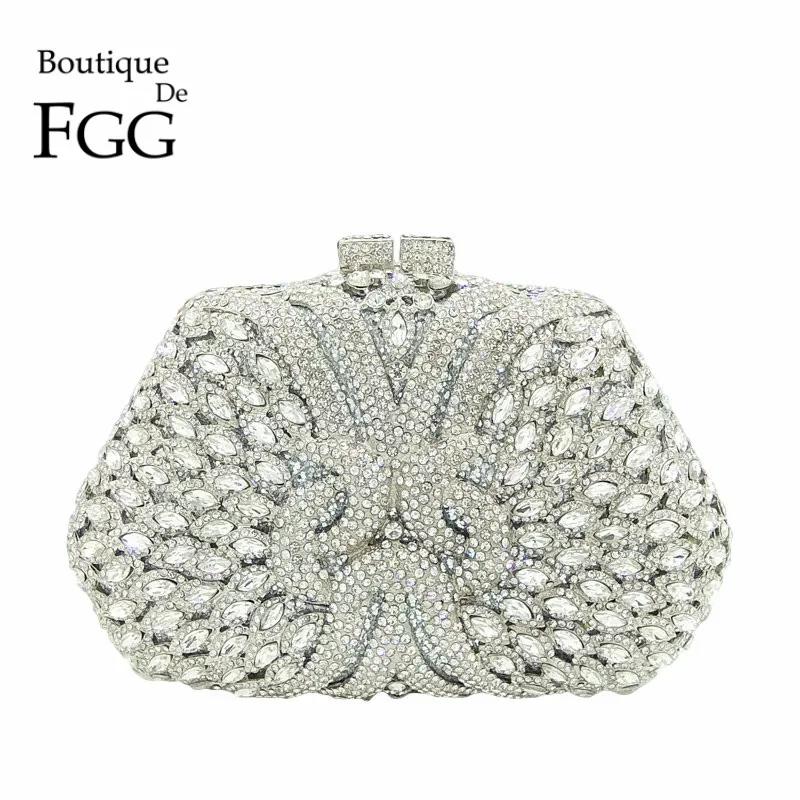 

Boutique De FGG (in stock) Multicoloured Women Crystal Bags Evening Clutches Purses Party Cocktail Rhinestone Minaudiere Handbag Mini Clutch