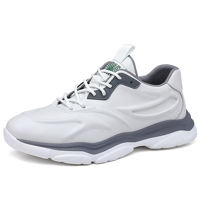 

Spring new men s sports and leisure men s shoes genuine leather men s single shoes leather shoes trendy fashion white shoes 44