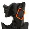 European and American fashion geometric square earrings for women, Korean version retro acrylic earrings