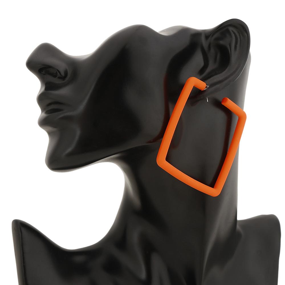 European and American fashion geometric square earrings for women, Korean version retro acrylic earrings