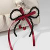 Modischer Taschenanhänger mit Imitationsperlen Schleife Weiche Haptik Modeaccessoire für einen aufgewerteten Look zu jedem Anlass