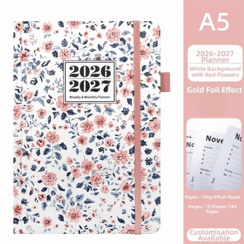 Wear-resistant Schedule Planner Flower Calendar Notebook Planning Notebook  Professional