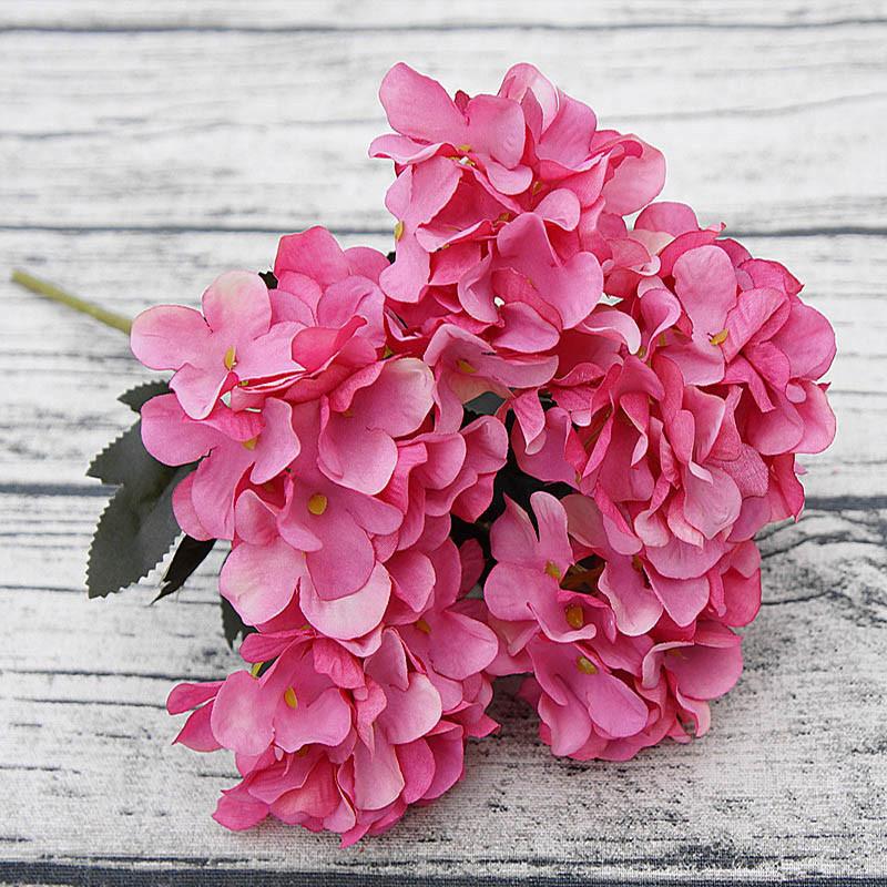 Silk Artificial Flowers Hot sales Hydrangea Wedding bridal bouquet Valentine's Day Home Room Garden arch Diy Gifts box Decora