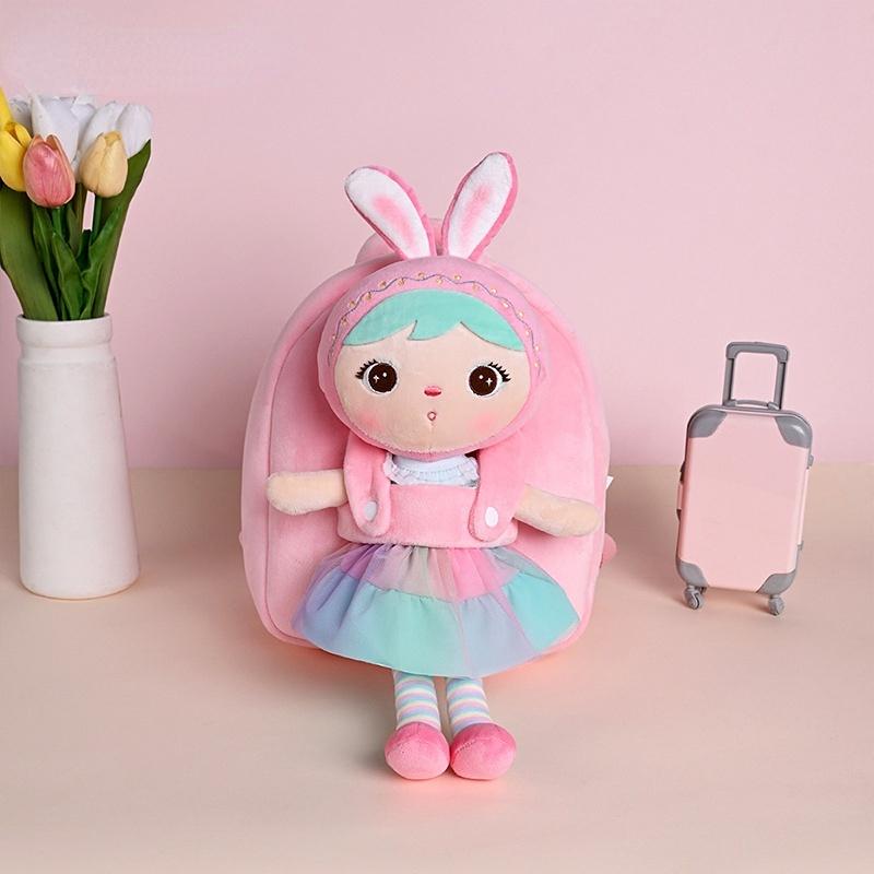 Metoo Cartoon Animal Plush Children s School Bag Kindergarten Cute Fashion Colour Blocking Backpack Mini Backpack