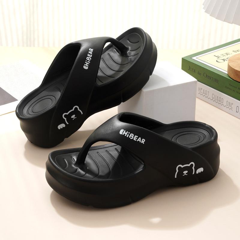 Flip-flops Women Wear Thick-soled Non-slip and Wear-resistant Sandals EVA Home Stepping On Shit Versatile High-end Slippers In Summer