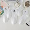 Female Spring and Summer Lovely Embroidery Preppy Sports Low Top Boneless Tube Socks