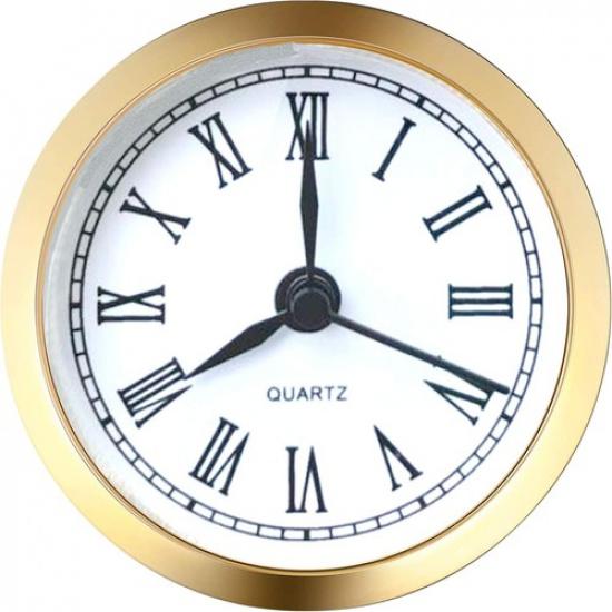 Mini Clock ert 2.4 Inch (61 mm) Round Quartz Clock Fit-up Movement Miniatu