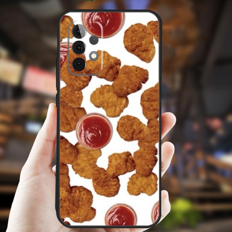 French Fries Burger Pizza Case For Samsung Galaxy A15 A35 A55 A53 A33 A13 A36 A56 A26 A16 A22 A32 A52 A54 A34 A05 A06