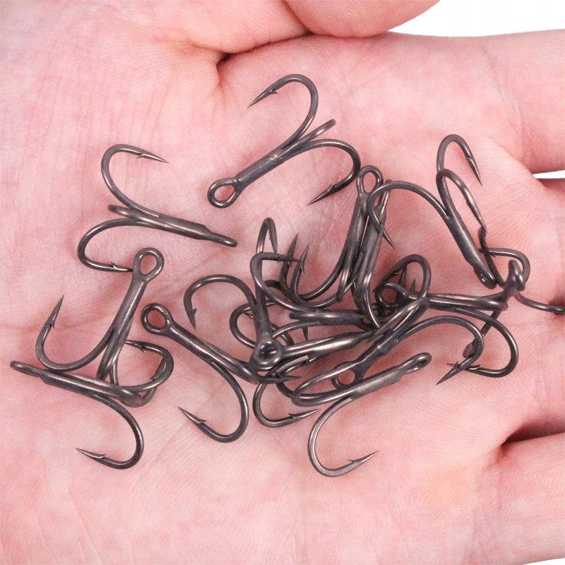 Fishing Hooks, Black Metallic, Diamond-Sharpeted, Box Of 10 Pcs. 6#