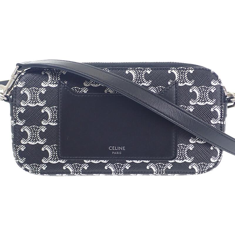 CELINE  10L272EV5.36SB Shoulder Bag black canvas/leather Women