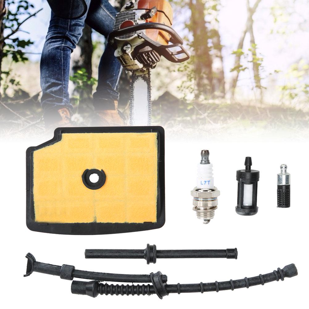 Air Filter Sparking Plug Fuel Pipe Kit Replacement Parts Garden Accessories Fit for MS200T