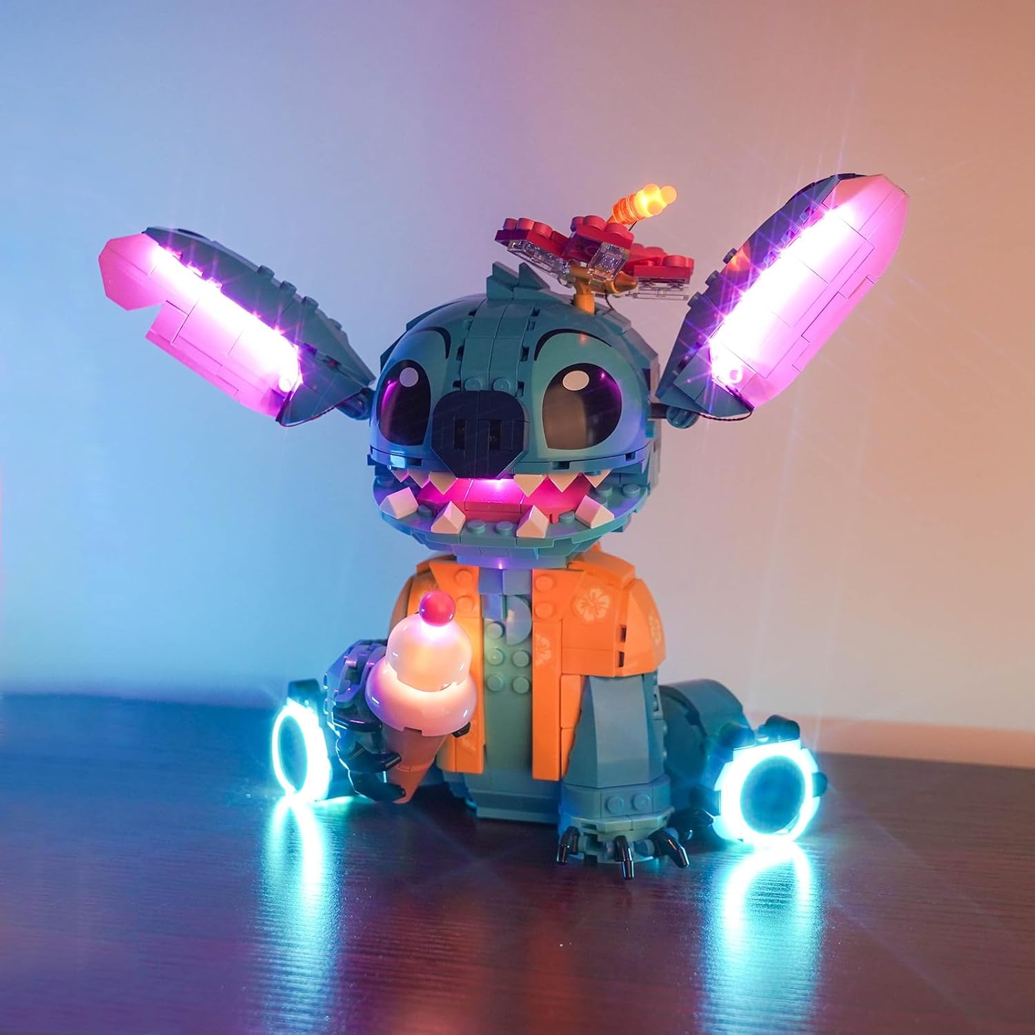 Светодиодная подсветка BrickBling, совместимая с Lego Stitch, Набор декоративного освещения, совместимый с Lego 43249 - Модель не включена