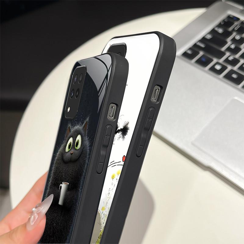 For Samsung M33 M53 Phone Case Trendy Fantasy Design Tempered Glass Hard Bumper For Galaxy M 33 M 53 Full Protection Back Covers