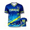 Curacao Tribal Printed T-shirt Men's Breathable Sports 3D Printed T-shirt Style Casual Men's Football Top Suitable for Fans Moto