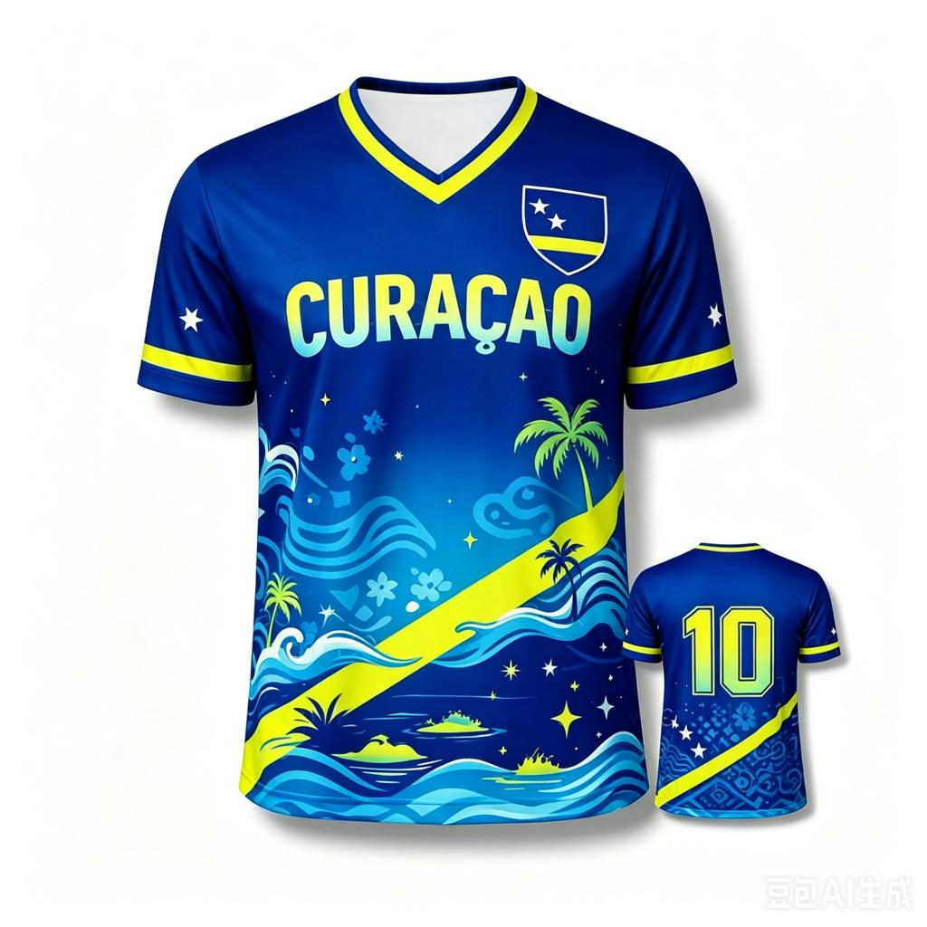 Curacao Tribal Printed T-shirt Men's Breathable Sports 3D Printed T-shirt Style Casual Men's Football Top Suitable for Fans Moto