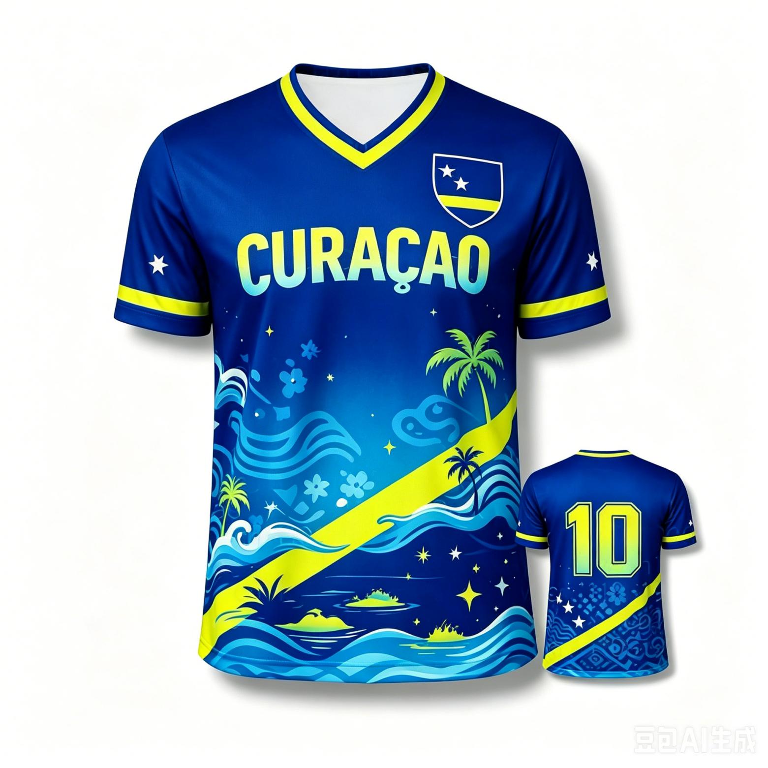 Huiteng14 Curacao Stammenprint T-shirt Heren Ademend Sport 3D Geprint T-shirt Stijl Casual Heren Voetbal Top Geschikt voor Fans Moto 5XL
