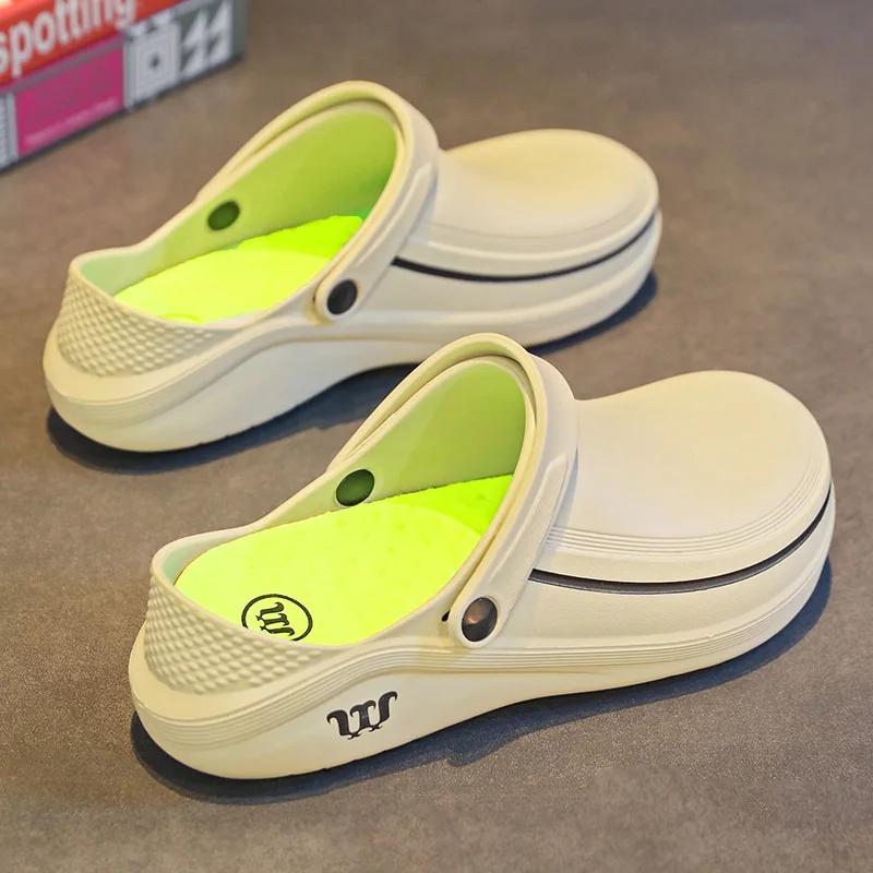 Fashion 2025 Men's Anti-slip Sandals Chef Shoes Men Working shoes waterproof fashion Garden Shoes Clogs For Beach Slippers