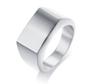 Customized Women Signet Ring,Minimalist 10MM Wide Finger Rings , Stainless Steel Punk Candid Fashion Jewelry Gift To Girls