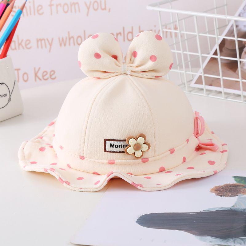 Adjustable Thickened Baby Girl's Fisherman Hat for Spring & Autumn