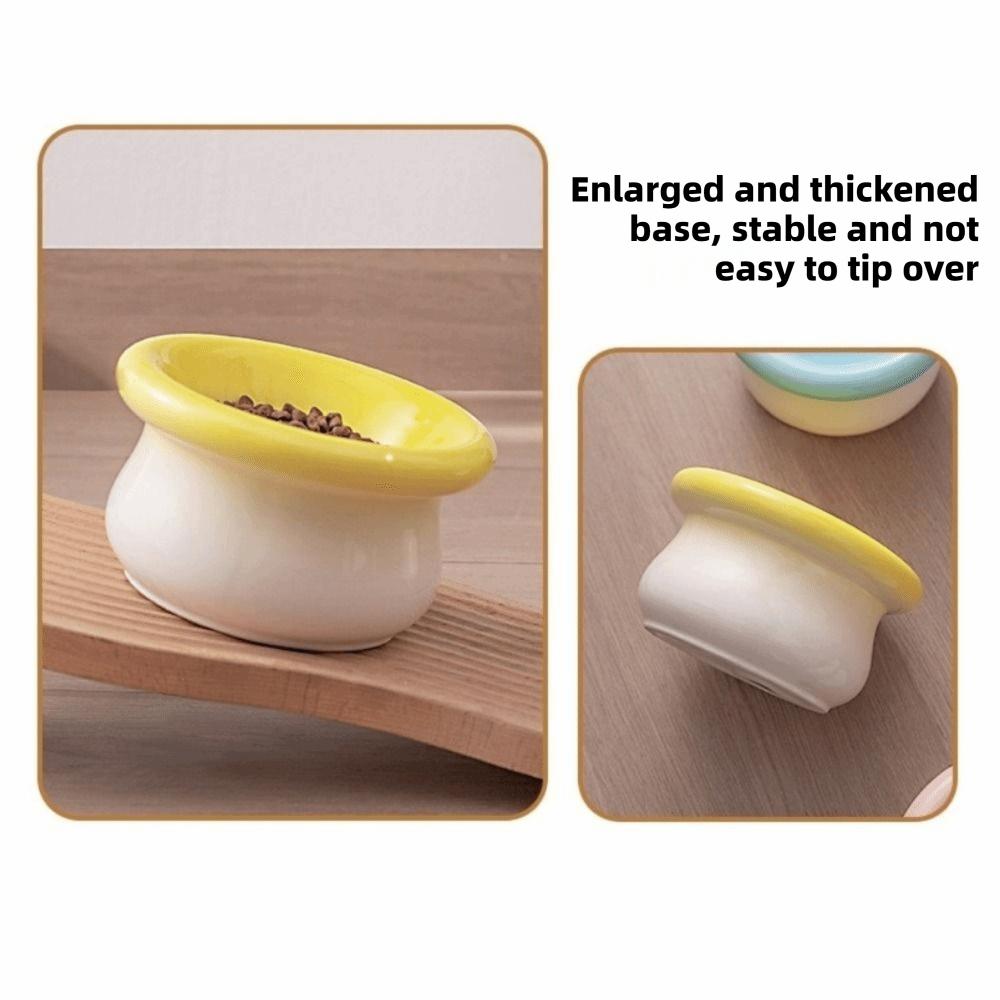 Ceramic Pet High Foot Bowl Large Capacity Dog Food Feeder Pet Drinking Feeder For Dogs Cats